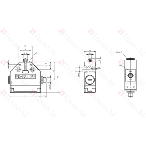 Одиночный выключатель Balluff BNS 813-FR-60-187-S80R