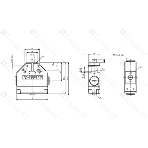 Одиночный выключатель Balluff BNS 813-FD-60-183-FD