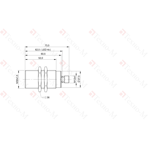 Индуктивный датчик Balluff BES M30MI1-POC22B-S04G
