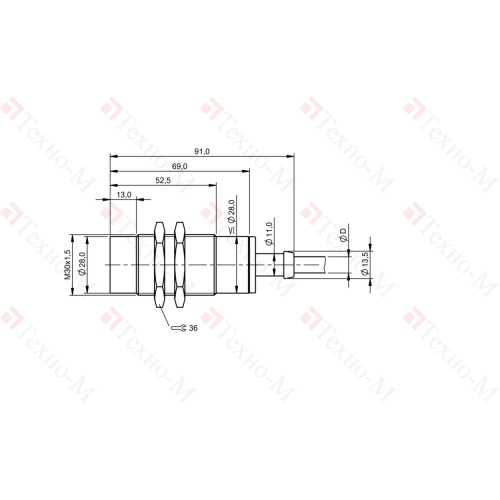 Индуктивный датчик Balluff BES 516-125-SA1-05