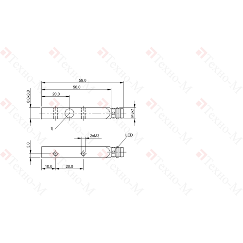 Индуктивный датчик Balluff BES Q08ZE-NSC20B-S49G
