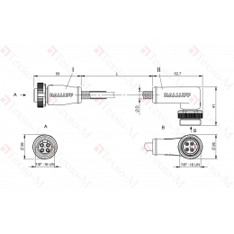 Соединительный кабель Balluff BCC B314-B324-30-304-MW8434-020