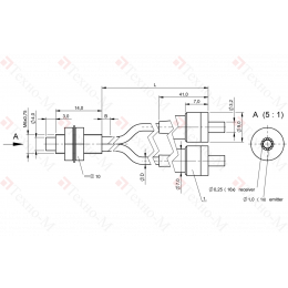 Оптоволоконный кабель Balluff BFO D22-XB-LB-EAK-15-SA1-0,5