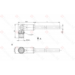 Разъем с кабелем Balluff BCC M42C-0000-2A-049-PX0C25-020