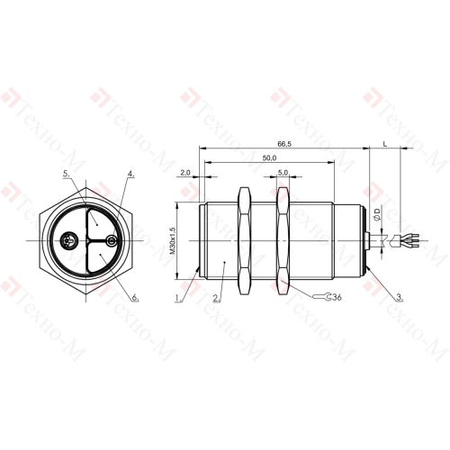 Емкостной датчик Balluff BCS M30BBI1-POC15D-EP02