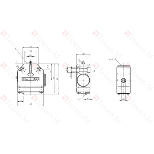 Одиночный выключатель Balluff BNS 819-100-R-11-FC