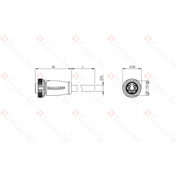 Разъем с кабелем Balluff BCC A315-0000-10-063-VX45W6-100