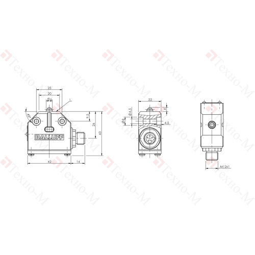 Одиночный выключатель Balluff BNS 819-100-K-12-S80