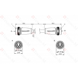 Соединительный кабель Balluff BCC A315-A315-60-330-VS85N6-010