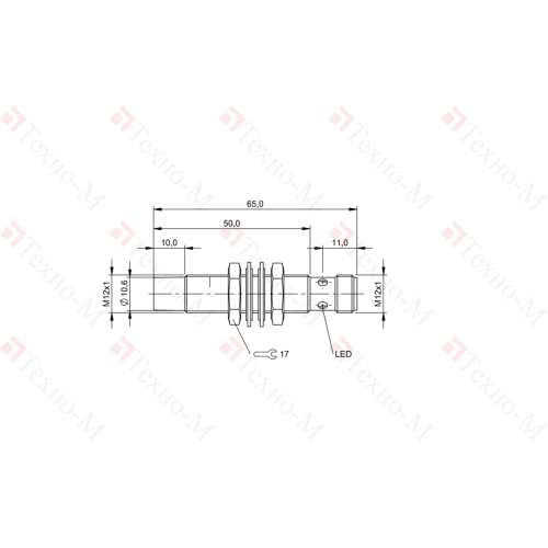 Индуктивный датчик Balluff BES M12ML-PSC80E-S04G-W