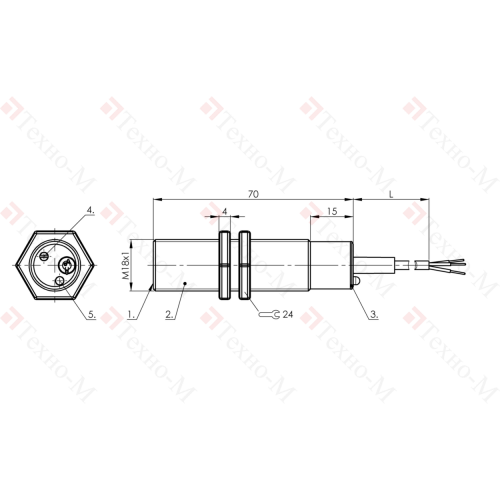 Емкостной датчик Balluff BCW M18B4M1-ICM80C-DV02