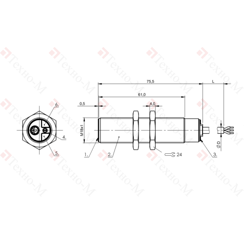 Емкостной датчик Balluff BCS M18B4N1-NSC80D-EP02
