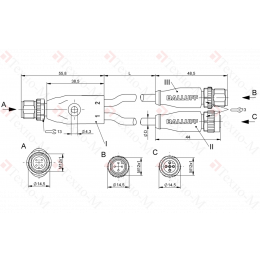 Y-образный распределитель Balluff BCC M414-M415-M414-U2037-003