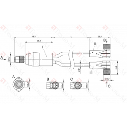 Y-образный распределитель Balluff BCC W314-W323-W323-U2050-003