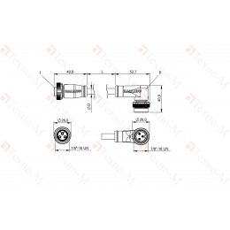 Соединительный кабель Balluff BCC A313-A323-30-345-VX43W6-020