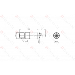 Разъем с кабелем Balluff BCC S4B8-0000-1A-045-YX8825-100-C009