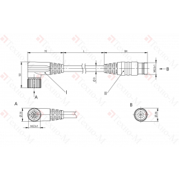 Соединительный кабель Balluff BCC M62L-M61L-30-350-PX0LP4-100