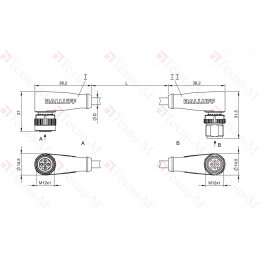 Соединительный кабель Balluff BCC M425-M425-3A-660-PX0534-020
