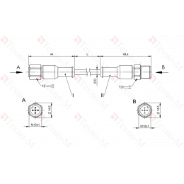Соединительный кабель Balluff BCC S4B5-S4B5-3A-313-YX8534-100-C009
