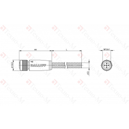Разъем с кабелем Balluff BCC W415-0000-1A-003-MW8434-006