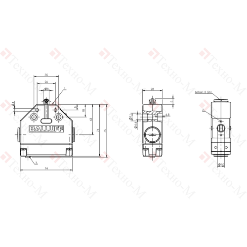 Одиночный выключатель Balluff BNS 813-FL-60-186-FC