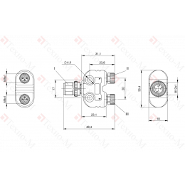 Y-образный распределитель Balluff BCC M414-M313-M313-U0054-000