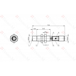 Емкостной датчик уровня Balluff BCS M12BBE2-NOC80H-S04K