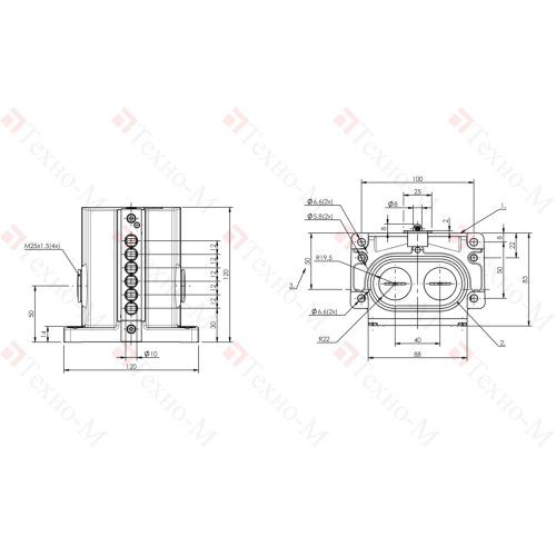 Блочный выключатель Balluff BNS 829-D06-R12-100-10