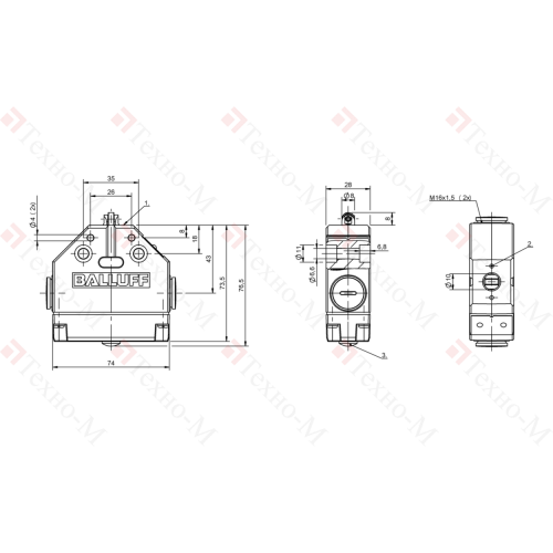 Одиночный выключатель Balluff BNS 813-FL-60-185-FD