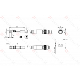 Магнитный датчик для цилиндра Balluff BMF 415KW-HAPS-W-5-P0-S49-00,3