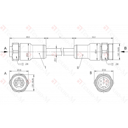 Соединительный кабель Balluff BCC C3B5-C3B5-30-335-YX85A5-020-C009