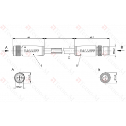 Соединительный кабель Balluff BCC W415-W414-3A-304-NW44T2-010