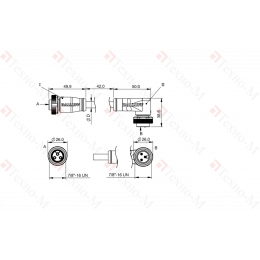Соединительный кабель Balluff BCC A313-A323-70-345-VX43W6-150