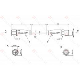 Соединительный кабель Balluff BCC S415-S414-3A-304-PX0434-150