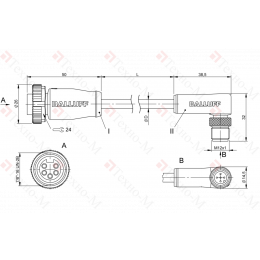 Соединительный кабель Balluff BCC A315-M425-3E-330-VS85N6-030