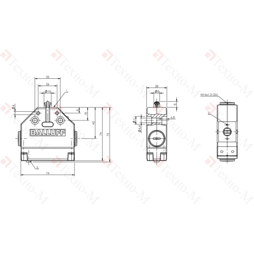 Одиночный выключатель Balluff BNS 813-FL-60-187-FC