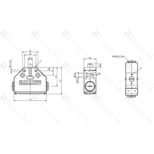 Одиночный выключатель Balluff BNS 813-FD-60-183