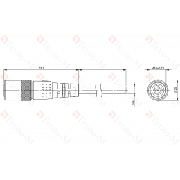Разъем с кабелем Balluff BCC S518-0000-1Y-133-PS0825-250