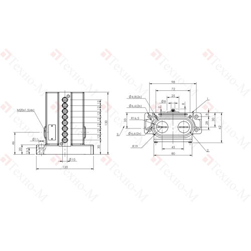 Блочный выключатель Balluff BNS 819-D08-R12-62-10