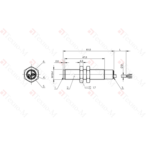 Емкостной датчик Balluff BCS M12BBI1-PSC40D-EP03