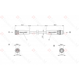 Соединительный кабель Balluff BCC M314-M314-30-304-PX0434-050