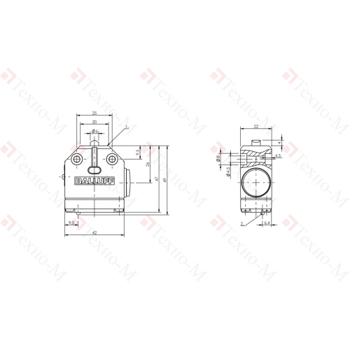 Одиночный выключатель Balluff BNS 819-100-D-12-FC