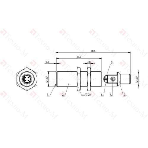 Емкостной датчик Balluff BCS M18B4I3-PSC80D-S04K