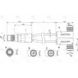 Y-образный распределитель Balluff BCC W414-W425-W425-U2046-006