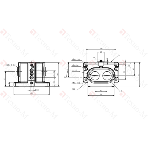 Блочный выключатель Balluff BNS 829-D03-R12-100-10