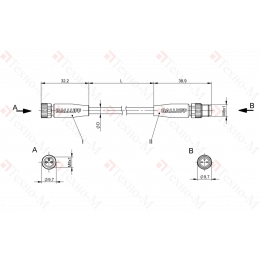 Соединительный кабель Balluff BCC M313-M313-30-300-VX8334-040