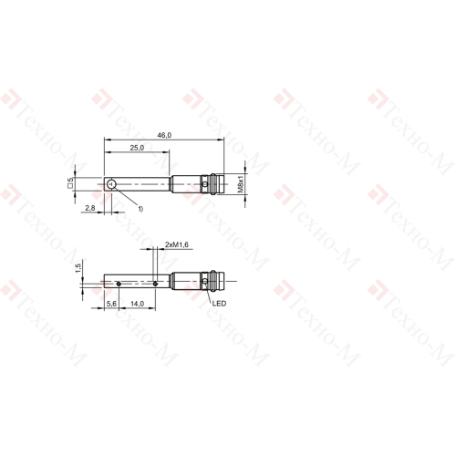 Индуктивный датчик Balluff BES Q05AC-PSC15B-S49G