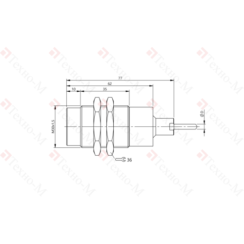 Индуктивный датчик Balluff BES M30MH2-GNX15F-BT02-EXB
