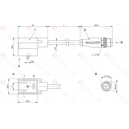 Соединительный кабель Balluff BCC VB43-M413-3E-666-PX0350-003
