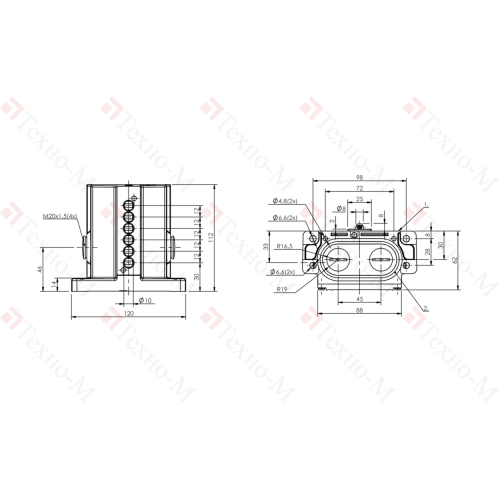 Блочный выключатель Balluff BNS 819-D06-R12-62-10